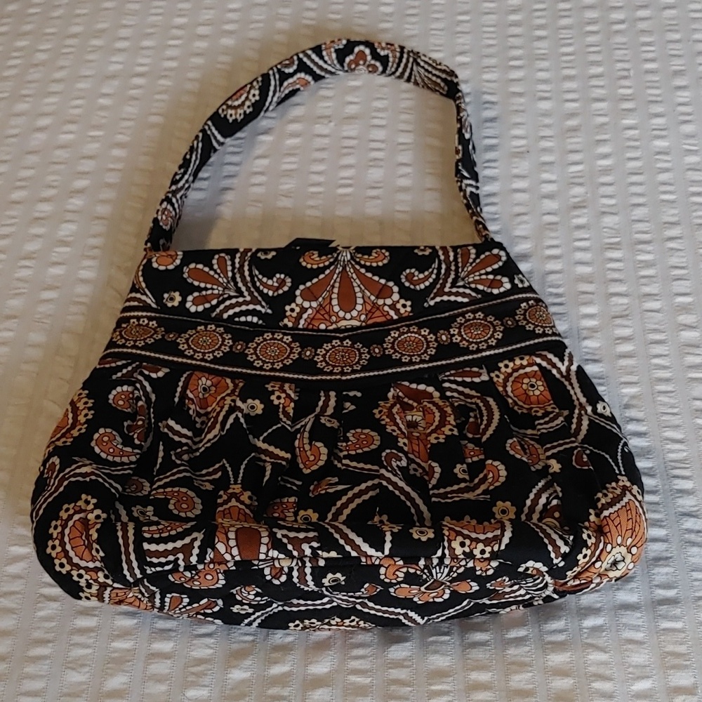 ⭐Host Pick⭐Compact Vera Bradley Quilted Hannah Bag in Cafe Latte Shade - Picture 4 of 9
